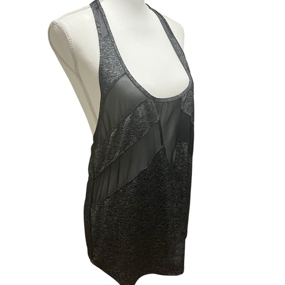 Lululemon If You're Lucky Tank Heathered Black Size Small Mesh Inserts *Pls Read - Picture 9 of 12